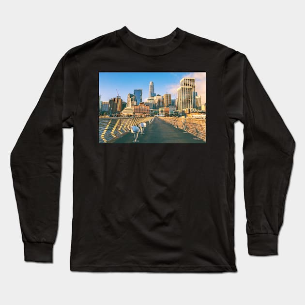 San Francisco Downtown Long Sleeve T-Shirt by jvnimages